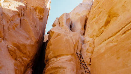 Egypt texture colored canyon in Sunny weather.の写真素材
