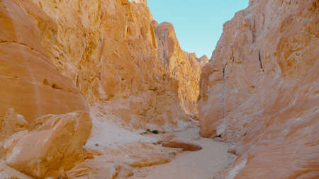 Egypt texture colored canyon in Sunny weather.の写真素材