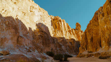Egypt texture colored canyon in Sunny weather.の写真素材