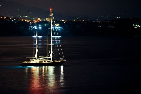 Sailing ship in Monacoの写真素材
