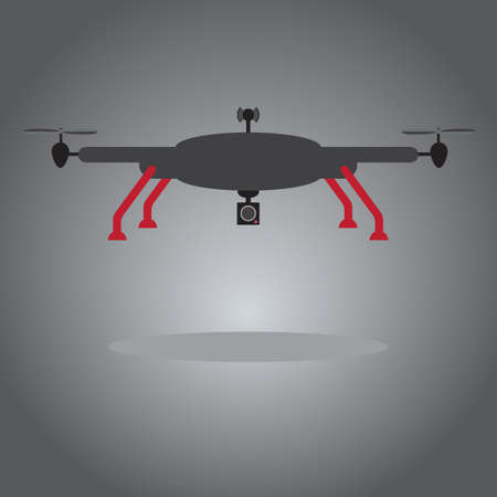 Drone for fly camera and videoのイラスト素材