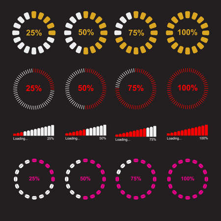 Collection of modern loading barsのイラスト素材