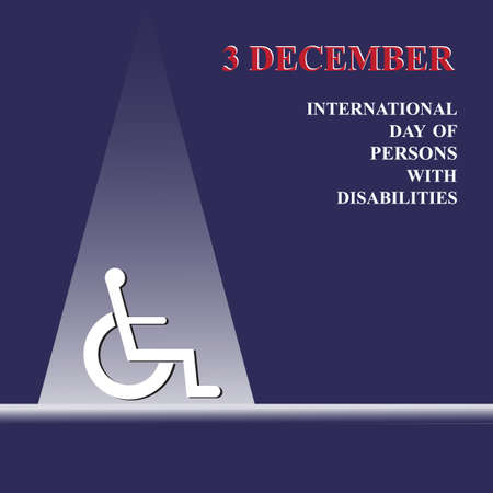 International Day of Persons with Disabilities. December 3のイラスト素材