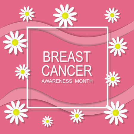 Abstract poster Breast Cancer Awareness month. Vector illustrationのイラスト素材