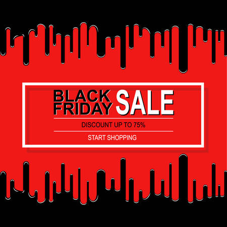 Abstract poster Black Friday sale inscription design  template.のイラスト素材