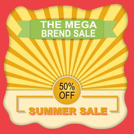 Summer sale poster leaflet illustrationのイラスト素材