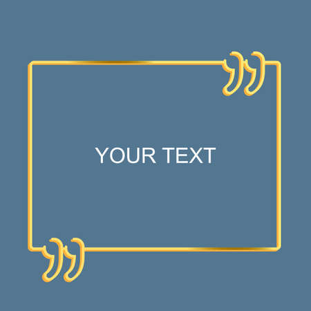 Empty template square quote bubble for message business card. Vector illustrationのイラスト素材