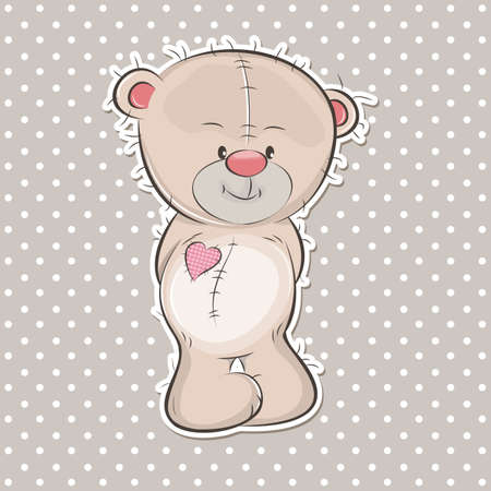 Adorable cute cartoon bear baby. Vector illustration.のイラスト素材