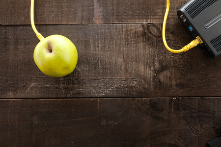 The image Represents the concept of global connection, the Internet connects is not only the hardware Things That we're accustomed but food, clothing, daily utensilsの写真素材