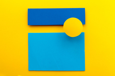 Complementary web color background design imitating the straight lines and curves of the material design and shading paperの写真素材