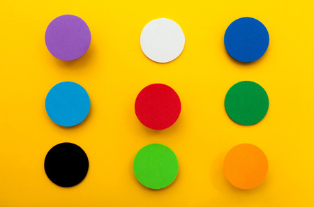 Complementary web color background design imitating the straight lines and curves of the material design and shading paperの写真素材