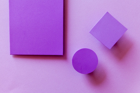 Complementary color web background design imitating the straight lines and curves of the material design and shading paperの写真素材