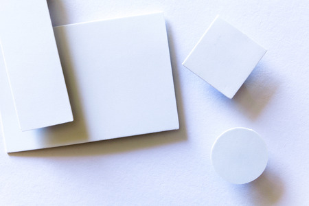 Complementary color web background design imitating the straight lines and curves of the material design and shading paperの写真素材