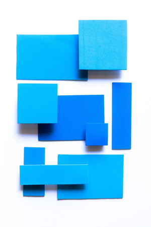 Complementary color web background design imitating the straight lines and curves of the material design and shading paperの写真素材