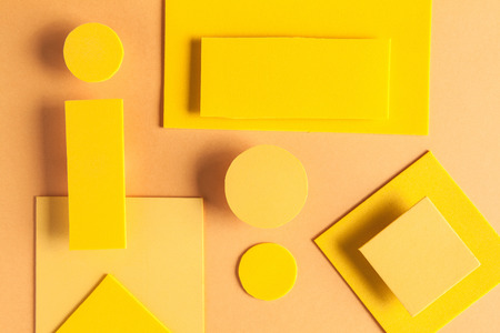 Complementary web color background design imitating the straight lines and curves of the material design and shading paperの写真素材