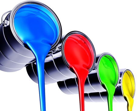 paint potsの写真素材