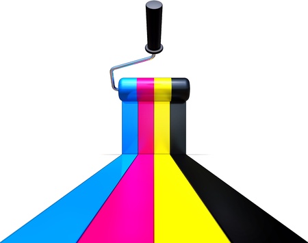 cmyk painting conceptの写真素材