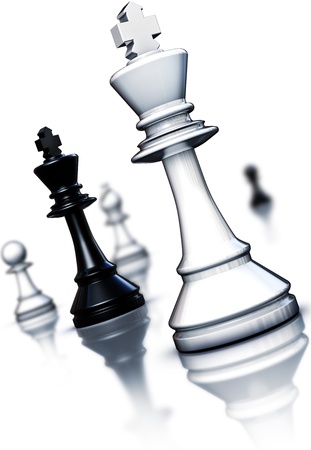 White and black chessの写真素材