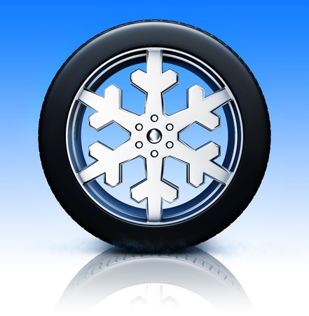 snow tireの写真素材