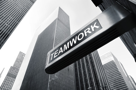 teamwork as a signの写真素材