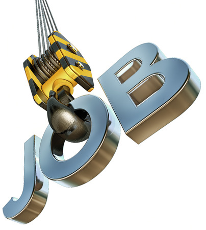 job icon on a craneの写真素材
