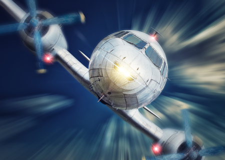 crashing airplane