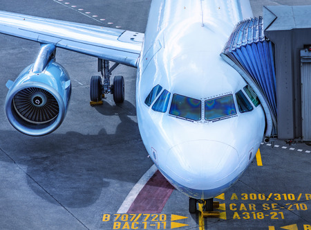 cockpit of an modern airplane