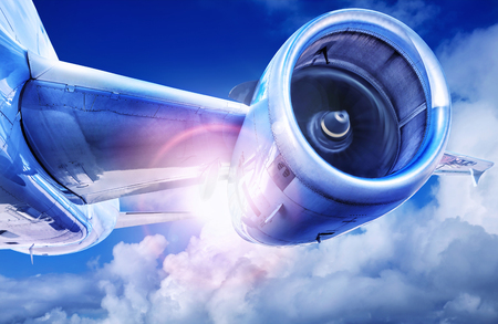 turbine of an modern aircraftの写真素材