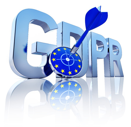 3D rendering of a GDPR symbolの写真素材