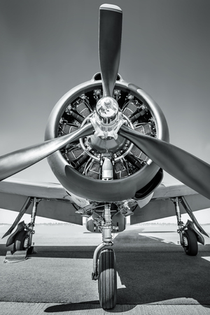 propeller of an sports planeの写真素材