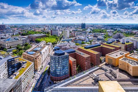 panoramic view at the berlin city centerのeditorial素材