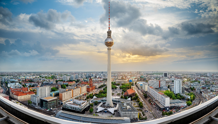 panoramic view at the berlin city centerのeditorial素材