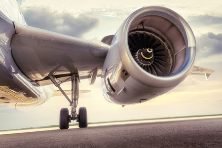 turbine of an modern airlinerの写真素材
