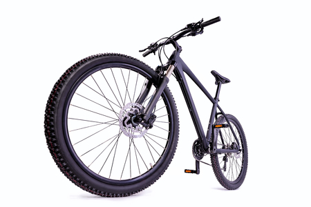 mountain bike against a white backgroundの写真素材