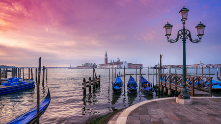 Early morning sunrise in venice, Italyのeditorial素材