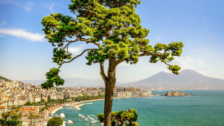 The beautiful coastline of napoliの写真素材