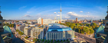 central berlin seen from the berlin cathedral, germanyのeditorial素材
