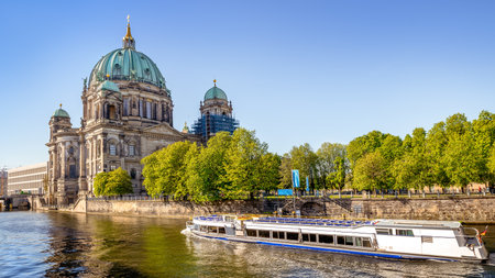 the famous berlin cathedral, germanyの写真素材
