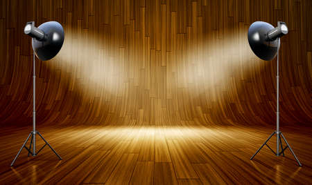 3D rendering of an wooden backdrop
