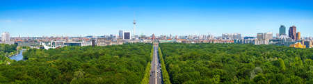 panoramic view at the skyline of berlinの写真素材