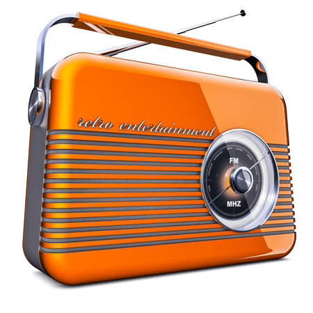 3D illustration of an vintage radioの写真素材