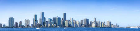 panoramic view at the skyline of miami, floridaの写真素材