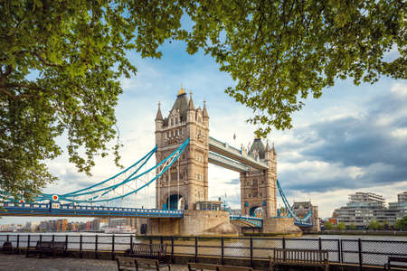 the famous tower bridge of londonの写真素材