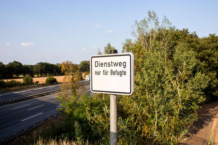 Traffic sign only service vehicles, germanyの写真素材