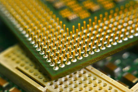 Microprocessor transistor CPU macro center