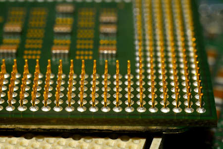 Electronic chip and standard inscriptions of resistors and condensersの写真素材