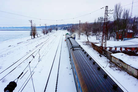 Train in the winter