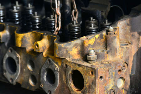 The car block is dismantled and ready for repair.