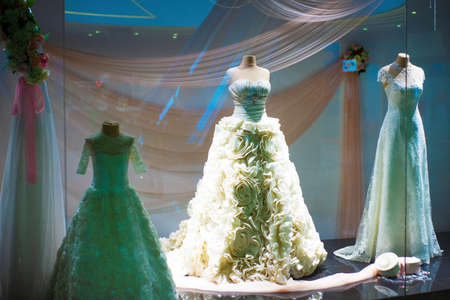 Mariupol, Ukraine, May 26, 2018: Salon of wedding dressesのeditorial素材