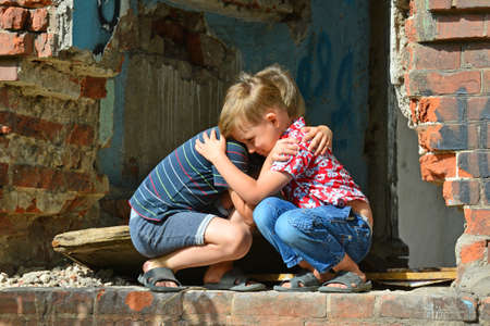 children, tragedyの写真素材